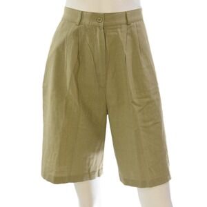 90s Vintage Kaitlin Conner Sage Green High Rise Pleated Shorts Size S